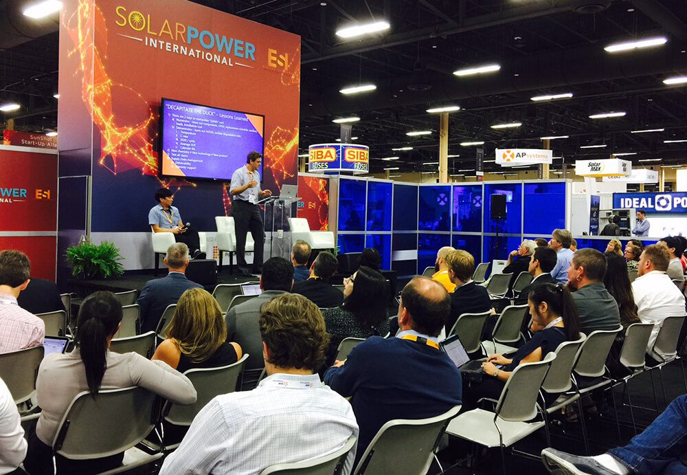 NEXTracker CTO, Alex Au and Storage Integration Director, Josh Weiner talk about NEXTracker's integrated solar-and-solar solution during SPI 2017