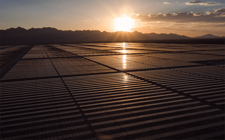 Sunset View from Solar Plant